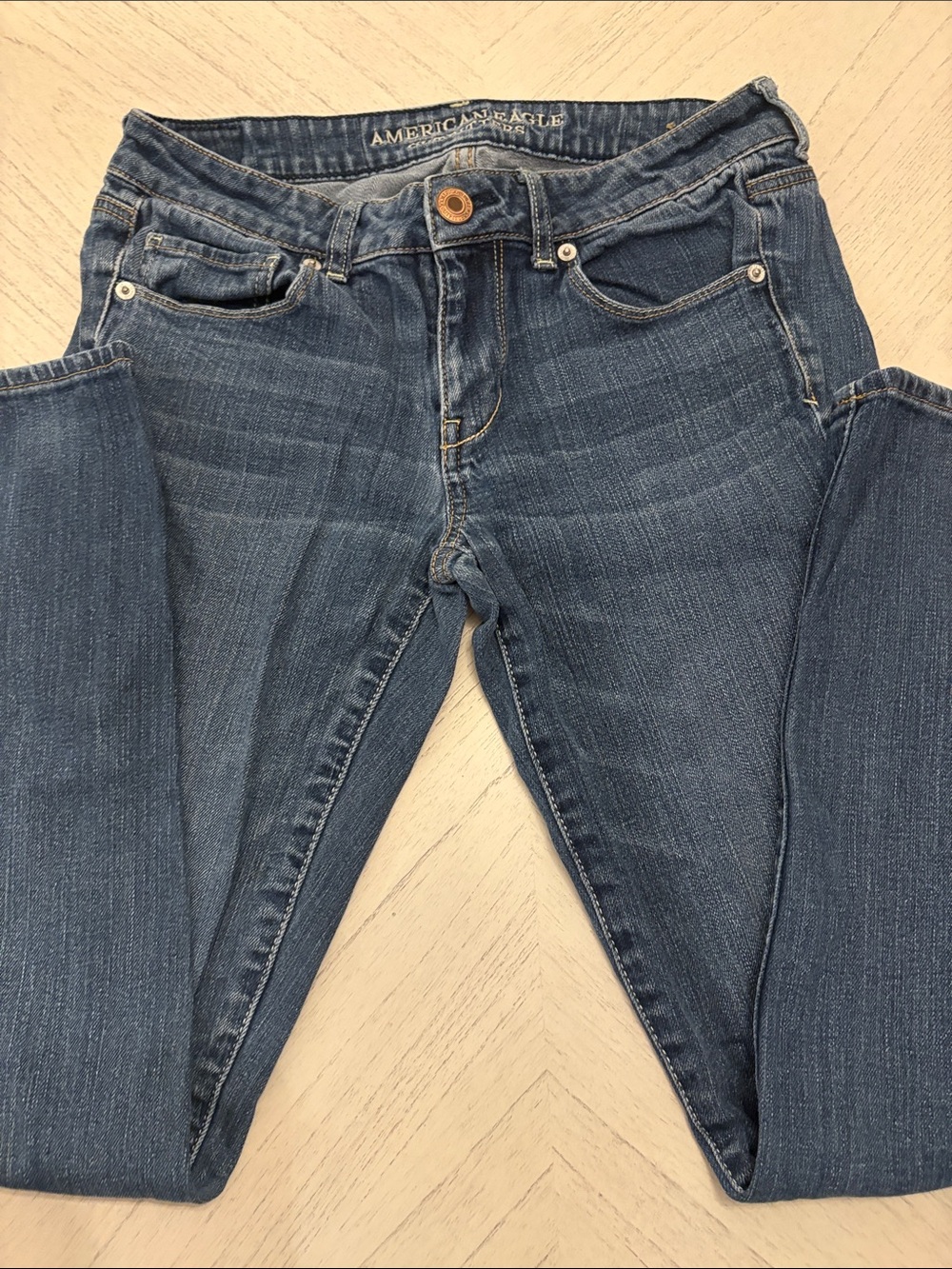 American Eagle Skinny Stretch Dark Wash Jeans - Size 8 Regular [PH1]